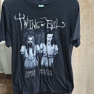 Pacifica Black 'Twins of Evil' Zombie Manson Graphic Tee